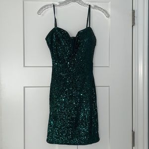 Windsor Emerald sparkle mini dress